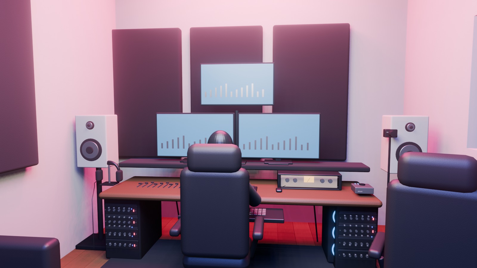 Photo-guided 3D view of control room at ASE