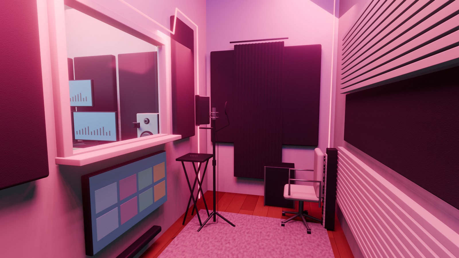 Photo-guided 3D view of vocal booth at ASE